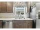 Neutral kitchen features stainless steel appliances and a practical double-basin sink at 3613 Lehigh Ave, Westfield, IN 46074