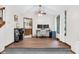 Bright home office with vaulted ceiling, ceiling fan, and lots of natural light at 3715 Pitkin Rd, Martinsville, IN 46151