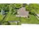The home's backyard offers a blend of green space, landscaping and privacy at 5037 Surrey Ln, Carmel, IN 46033