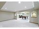 Finished basement area with recessed lighting, a pool table, and neutral walls at 5037 Surrey Ln, Carmel, IN 46033