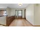 Inviting foyer with hardwood floors and an elegant front door at 5037 Surrey Ln, Carmel, IN 46033