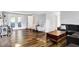 Basement featuring hardwood floors and comfortable seating at 586 Shady Creek Dr, Greenwood, IN 46142