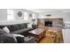 Finished basement featuring a fireplace and comfortable seating at 586 Shady Creek Dr, Greenwood, IN 46142