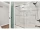 Bathroom with a clear shower door and a shower head attached to the wall at 586 Shady Creek Dr, Greenwood, IN 46142