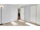 Bedroom with carpet and a partially opened door at 586 Shady Creek Dr, Greenwood, IN 46142