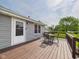 Spacious back deck with outdoor seating, perfect for relaxing or entertaining, and a view of the home's exterior at 624 10Th St, Chesterfield, IN 46017