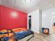Vibrant bedroom with color block walls, and closet at 624 10Th St, Chesterfield, IN 46017