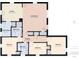 Detailed floor plan showcasing layout of kitchen, living room, bedrooms, bathrooms and laundry room at 624 10Th St, Chesterfield, IN 46017