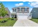 Charming two-story home boasts a manicured front yard and a two-car garage, providing both curb appeal and functionality at 741 Scarsdale Ln, Danville, IN 46122