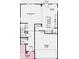 Layout of first-floor with great room, kitchen, dining, entry, powder room, garage, and patio at 7505 Firecrest Ln, Camby, IN 46113