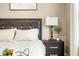 Inviting bedroom showcasing a comfortable bed, decorative nightstand, and soothing natural light, creating a relaxing atmosphere at 7833 Meadow Bend Dr, Indianapolis, IN 46259