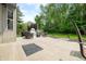 Backyard patio featuring outdoor seating, grill, and fire pit at 7833 Meadow Bend Dr, Indianapolis, IN 46259