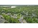 An aerial view of a lush neighborhood with townhouses and condos surrounded by green trees at 8176 Shorewalk Dr # C, Indianapolis, IN 46236