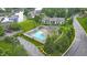 Enjoy the community pool surrounded by lounge chairs, a gazebo, and lush landscaping at 8176 Shorewalk Dr # C, Indianapolis, IN 46236