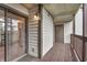 Outdoor deck with sliding glass door and storage closet at 8176 Shorewalk Dr # C, Indianapolis, IN 46236