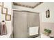 Bathroom featuring shower/tub combination and vintage decorations for a nostalgic feel at 11630 Deanna Dr, Indianapolis, IN 46229