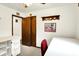 Bedroom with a closet and white tables offers a versatile space at 11630 Deanna Dr, Indianapolis, IN 46229
