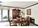 Traditional dining room featuring a wood table, chairs, and a built-in hutch for elegant storage at 11630 Deanna Dr, Indianapolis, IN 46229