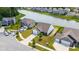 Aerial view of a waterfront community with well-maintained homes and lush greenery at 12105 Fall Ct, Indianapolis, IN 46229