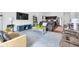 Open-concept living room showcases modern furnishings and seamless flow to the kitchen at 12105 Fall Ct, Indianapolis, IN 46229