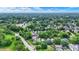 Overhead shot of a tree-filled suburb, featuring diverse homes and quiet, winding streets at 1338 N Parker Ave, Indianapolis, IN 46201