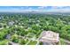 Picturesque aerial view of a community featuring lush tree cover and a city skyline in the distance at 1338 N Parker Ave, Indianapolis, IN 46201