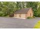 Detached two-car garage with ample parking space and attractive brick exterior at 1497 N 200 W, Greenfield, IN 46140