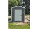 Durable shed with roll-up door, ideal for storing outdoor equipment and tools at 1501 California St, Columbus, IN 47201