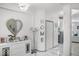 Inviting foyer with statement mirror and elegant console table at 210 Lynnette Way, Cumberland, IN 46229