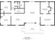 Detailed floor plan showcasing layout with dimensions, including bedrooms, living area, and porch at 3149 Carson Ave, Indianapolis, IN 46227