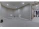 The finished basement offers versatile living space, featuring carpeted floors and recessed lighting at 3795 Claybrook Ct, Bargersville, IN 46106