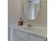 Bathroom vanity with faucet, sink, and mirror at 3795 Claybrook Ct, Bargersville, IN 46106