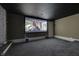 Finished basement home theater with projector screen at 3795 Claybrook Ct, Bargersville, IN 46106