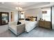 This main bedroom features contemporary design with a sitting area, and a neutral color palette at 4358 Persian St, Greenwood, IN 46143