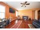 Bright and spacious living room with hardwood floors, natural light, and neutral colors at 4420 Victory Blvd, Indianapolis, IN 46203