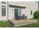 Cozy patio with modern patio furniture, perfect for outdoor relaxation and enjoying the backyard view at 7356 Woodington Pl, Indianapolis, IN 46259