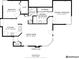 Detailed floor plan showcasing the layout of the bedrooms, bathrooms, kitchen, and living room at 7414 Harbour, Indianapolis, IN 46240