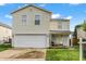 Charming two-story home featuring a two-car garage, a cozy front porch, and well-maintained landscaping at 7906 States Bend Ln, Indianapolis, IN 46239