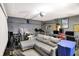 Finished basement area designed as a media and game room at 7906 States Bend Ln, Indianapolis, IN 46239