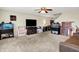 Expansive living room featuring plush carpeting, neutral walls, and abundant space for relaxation and entertainment at 7906 States Bend Ln, Indianapolis, IN 46239
