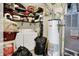 A small utility room with a water heater and washer/dryer hookups at 7906 States Bend Ln, Indianapolis, IN 46239