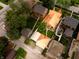 An aerial view showcasing a neighborhood with tree-lined streets and various home exteriors at 972 N Audubon Rd, Indianapolis, IN 46219