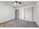 The spacious bedroom features new carpet and fresh paint with easy access to the closet at 10938 E Mount Vernon N Trl, Indianapolis, IN 46229
