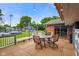 Backyard with outdoor seating area and well-kept landscaping at 12196 N Beth Ann Dr, Camby, IN 46113