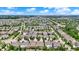 Wide aerial view of a residential area featuring diverse housing, green spaces, and a peaceful atmosphere at 1457 Birdsong Dr, Westfield, IN 46074