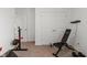Functional home gym featuring a weight rack and workout equipment for fitness enthusiasts at 15736 Conductors Dr, Westfield, IN 46074
