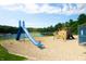 Well-maintained playground with slide, climbing structure, and beautiful lake backdrop at 2034 Dynasty Ridge Rd, Martinsville, IN 46151