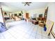 Open-concept living space with tile flooring and a relaxed atmosphere at 2246 E Yellowwood Ln, Martinsville, IN 46151