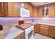 Kitchen with upper cabinets, modern countertops, and stainless steel appliances at 227 Vestal Rd, Plainfield, IN 46168