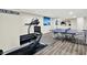 The basement has a treadmill and ping pong table; the perfect space for recreation and staying active at 2715 Benmore Ct, Zionsville, IN 46077
